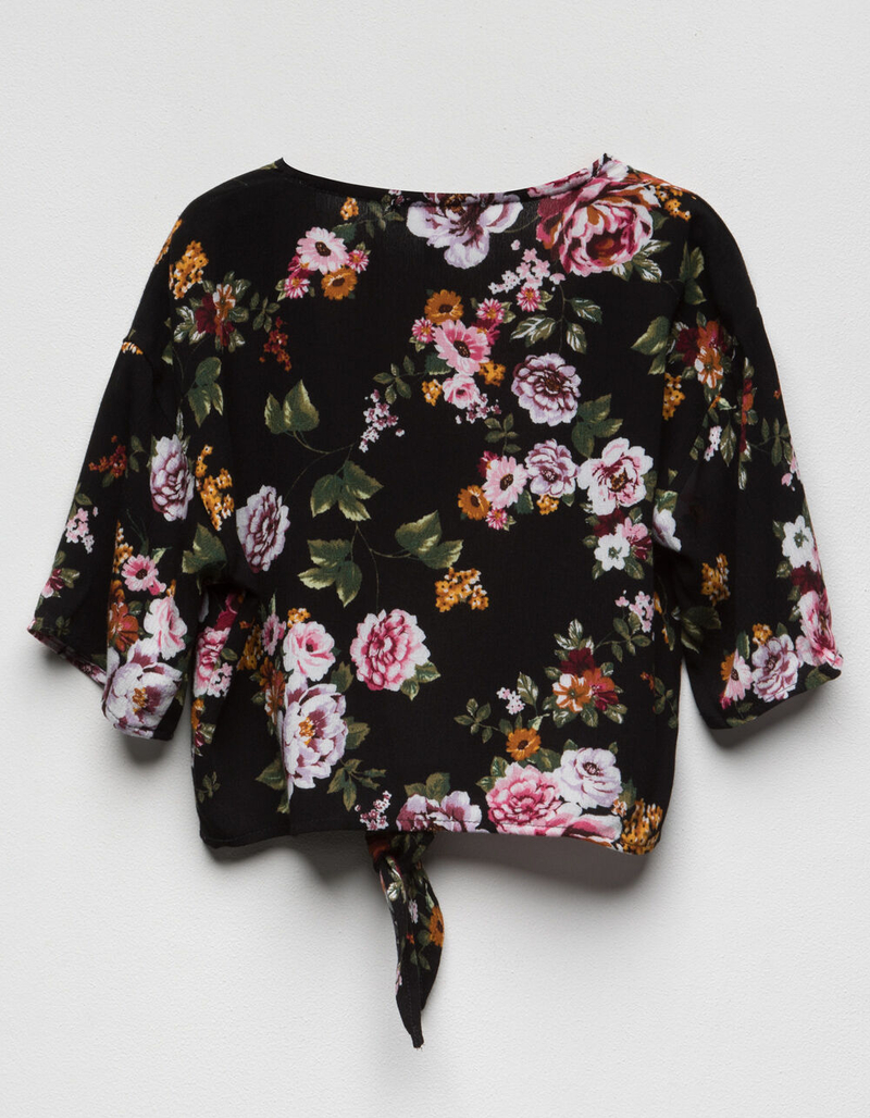 WHITE FAWN Bouquet Floral Girls Wrap image number 1