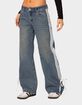 EDIKTED Washed Low Rise Ribbon Jeans image number 1