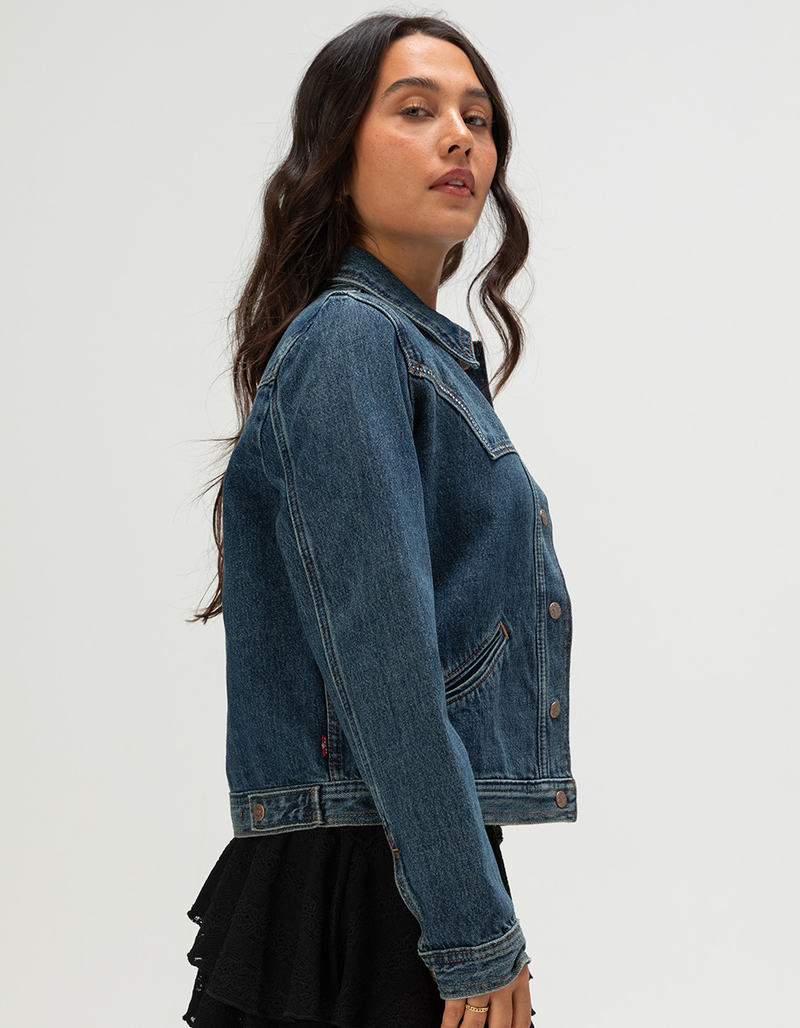LEVI'S Bling Womens Original Trucker Jacket - Show On The Road image number 3