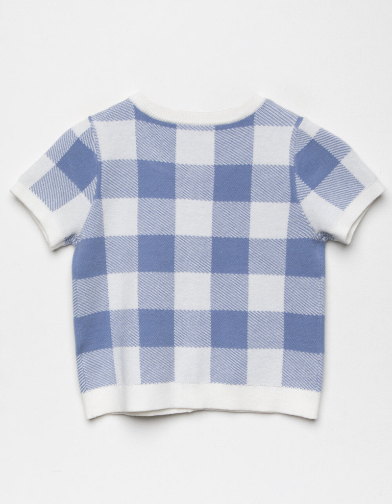FULL TILT Gingham Girls Button Front Cardigan image number 2