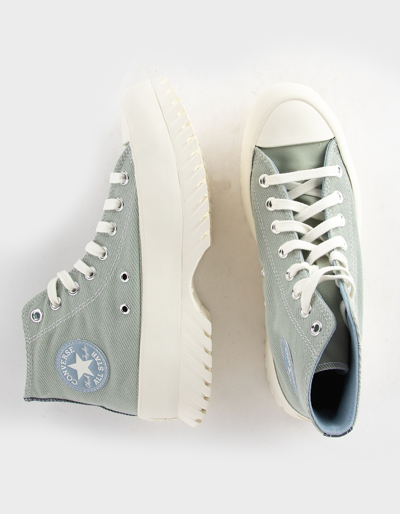 CONVERSE Chuck Taylor All Star Lugged 2.0 Platform Denim Womens High Top Shoes image number 4