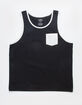 BLUE CROWN Mens Solid Pocket Tank Top image number 2