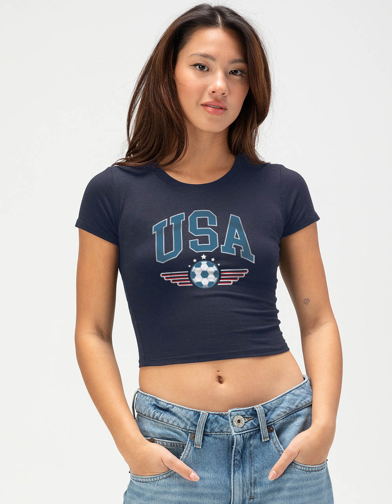 SOCCER USA Wings Womens Baby Tee image number 0