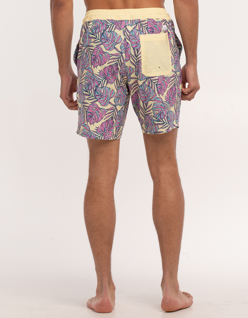 BLUE CROWN Acrylic Jungle Mens 7" Swim Shorts image number 3