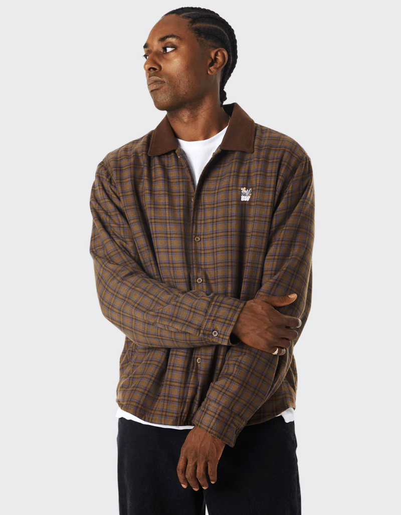 HUF Weston Mens Fleece Lined Shacket image number 4