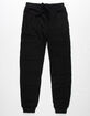 WHITE FAWN Waffle Knit Black Girls Jogger Pants image number 1