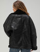BDG Urban Outfitters Ella Faux Leather Womens Aviator Jacket image number 4