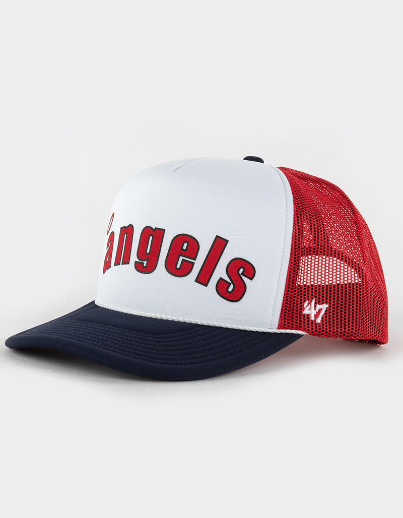47 BRAND Los Angeles Angels Cooperstown Rewind Script '47 Trucker Hat image number 1