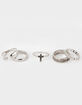 RSQ 5 Pack Cross & Safety Pin Ring Set image number 1