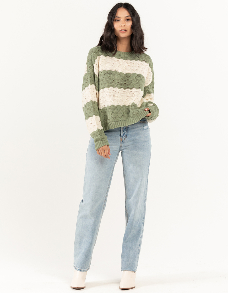 RSQ Womens Bubble Stitch Pullover Sweater image number 3