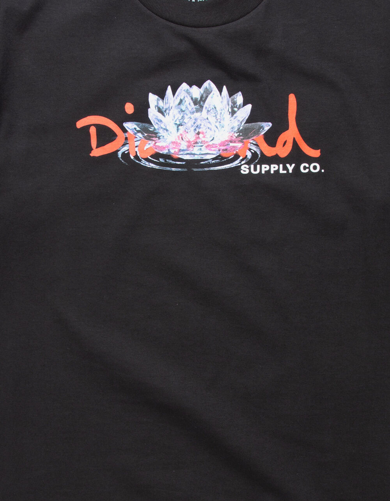 DIAMOND SUPPLY CO. Lotus OG Script Black Mens T-Shirt image number 1