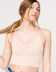 FULL TILT Lace Back Strappy Seamless Womens Nude Cami image number 2