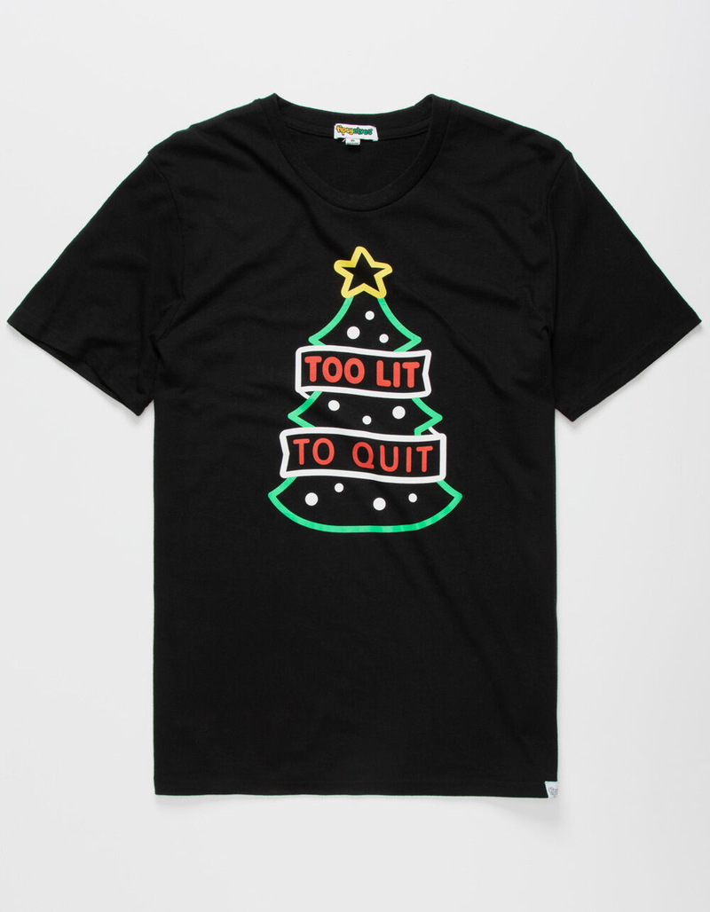 TIPSY ELVES Too Lit To Quit Mens T-Shirt image number 0