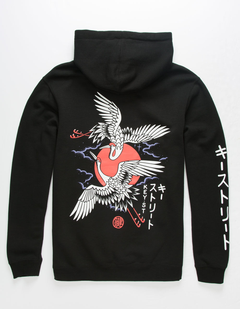 KH9332 Movement of Cranes Embroidery Hoodie