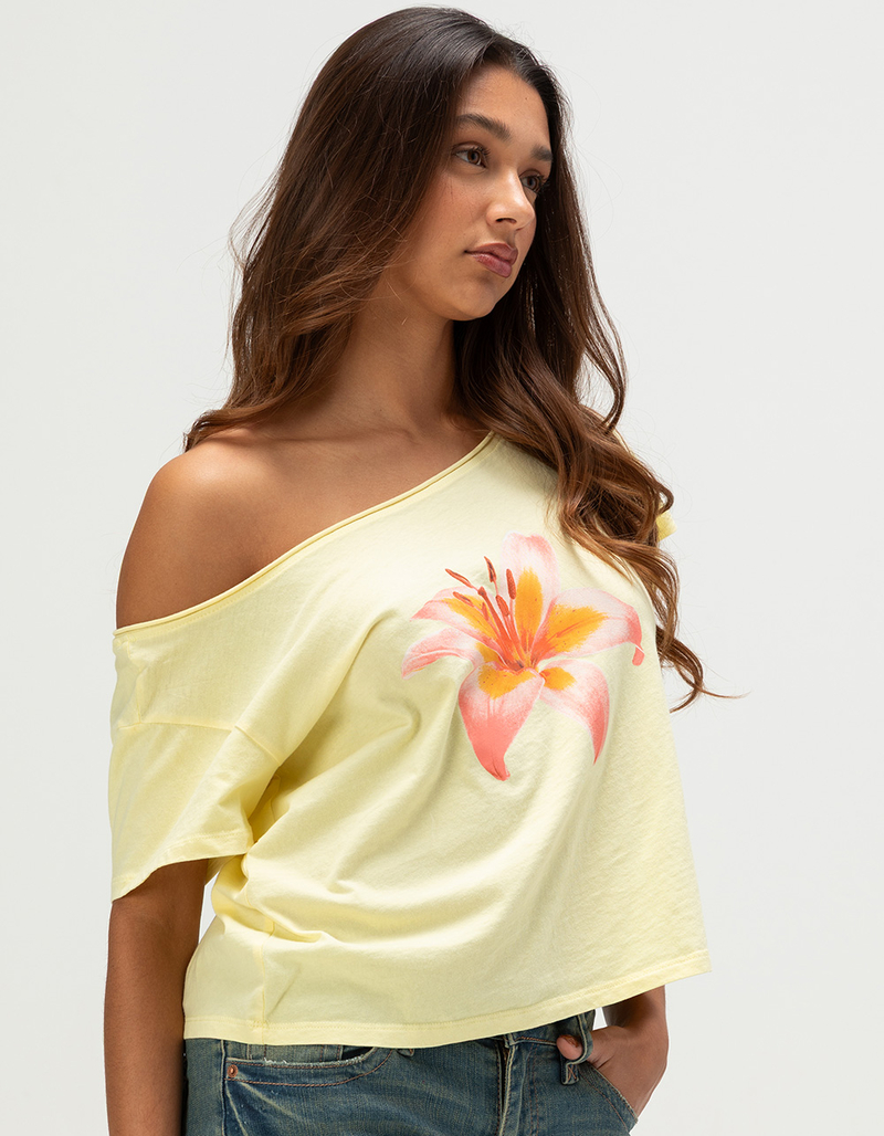 FULL TILT Womens Off The Shoulder Lily Tee image number 2
