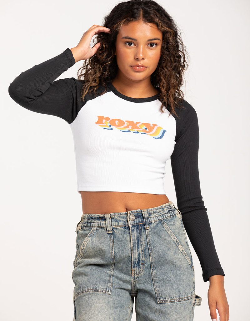 ROXY Retro Roxy Womens Raglan Crop Tee image number 0