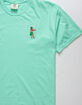 RIOT SOCIETY Hula Girl Embroidered Mens Seafoam T-Shirt image number 2