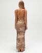 WEST OF MELROSE Womens Paisley Mesh Maxi Dress image number 3