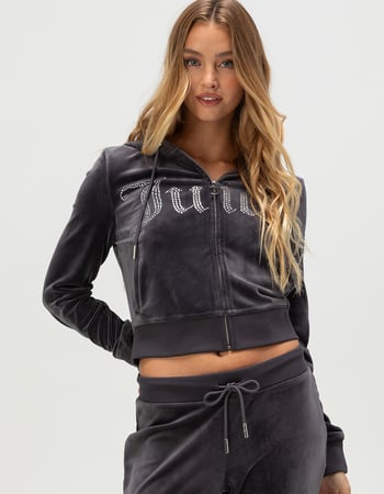 JUICY COUTURE Front Bling Womens Zip-Up Hoodie Primary Image