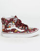 VANS Butterfly Floral Sk8-Hi Zip Juniors Shoes image number 1