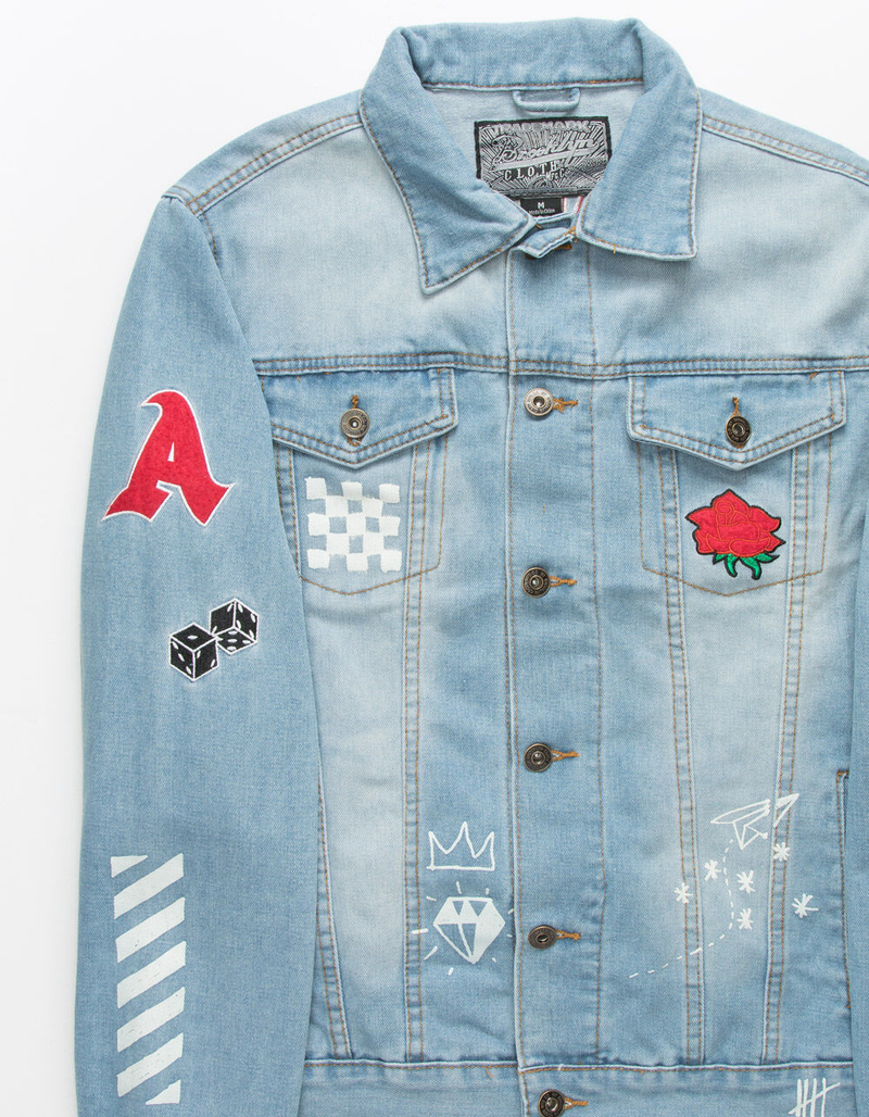 BROOKLYN CLOTH No Bad Vibes Mens Denim Jacket image number 1