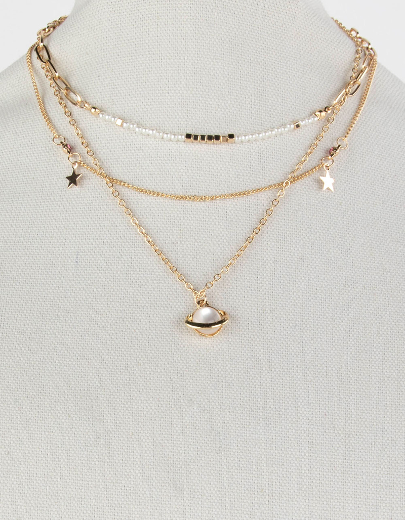 FULL TILT Layered Pearl And Star Necklace image number 2
