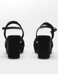 SODA Ankle Strap Womens Black Platform Sandals image number 4