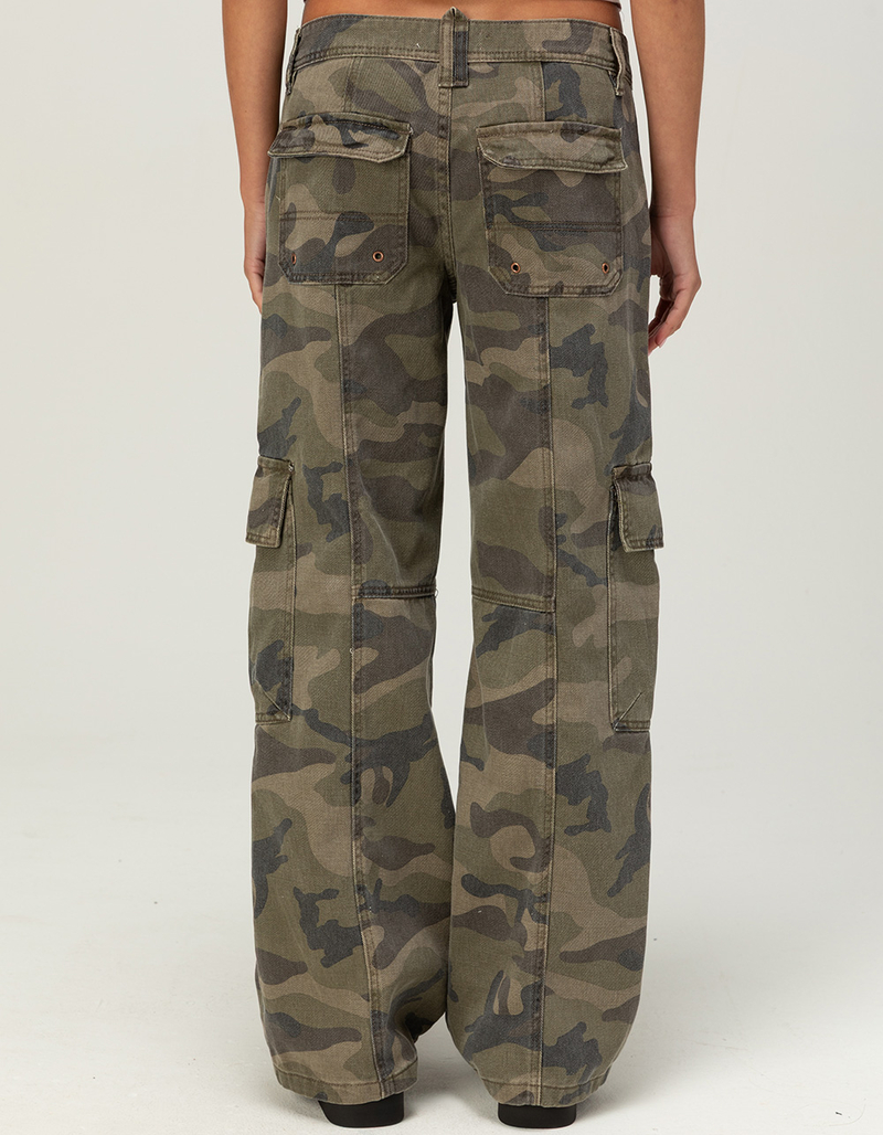RSQ Womens Low Rise Camo Baggy Cargo Pants image number 4