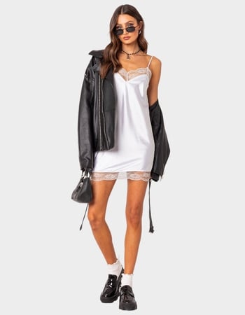 EDIKTED Century Lacey Satin Mini Dress Alternative Image