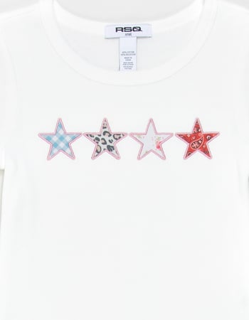 RSQ Girls Star Patchwork Tee Alternative Image