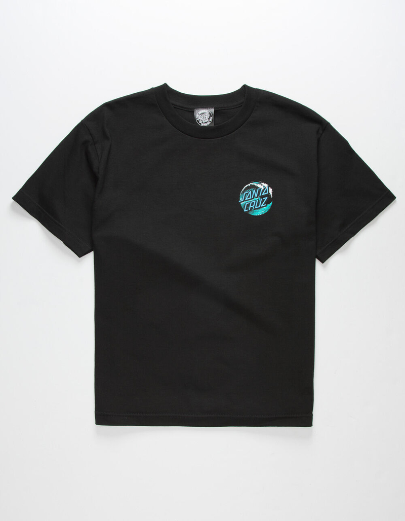 SANTA CRUZ Wave Dot Boys Black T-Shirt image number 2