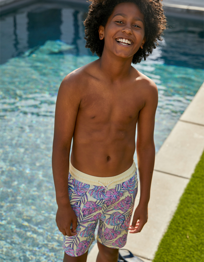 BLUE CROWN Acrylic Jungle Boys Swim Shorts image number 0