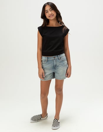 FULL TILT Girls Off The Shoulder Banded Top Alternative Image