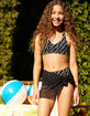 FULL TILT Textured Girls Halter Bralette Bikini Set image number 3