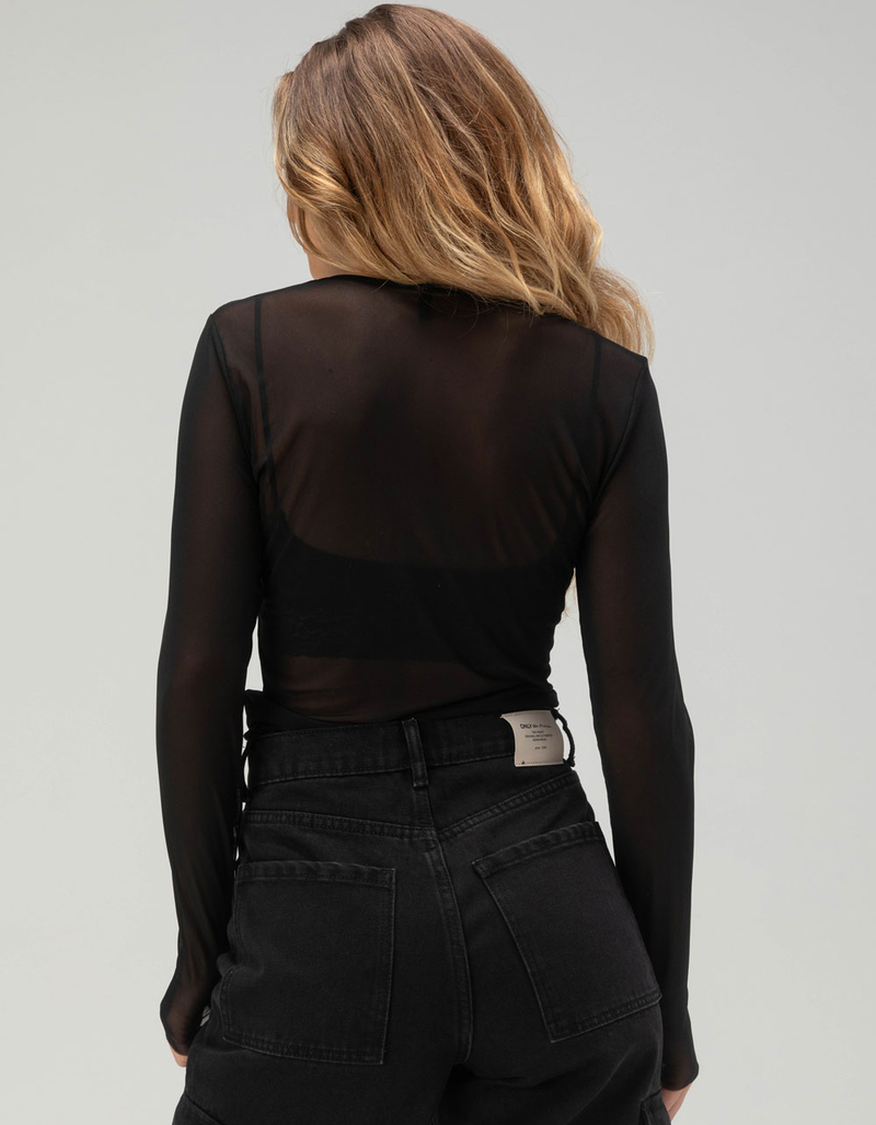 ONLY Elsa Womens Long Sleeve Mesh Top image number 3