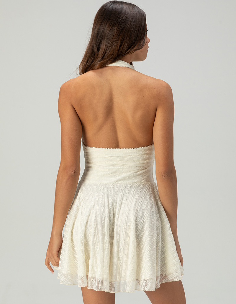 COTTON CANDY LA Lace Halter Womens Dress image number 3