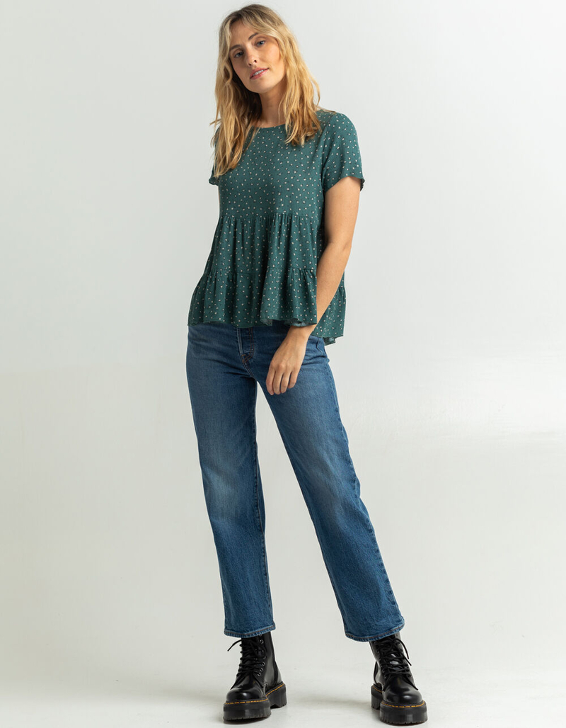 MOLLY & MOLLY Womens Ditsy Babydoll Top image number 3