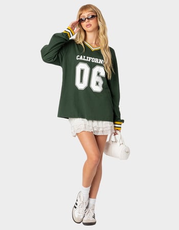 EDIKTED Cali Oversized  Womens Baseball Tee Alternative Image