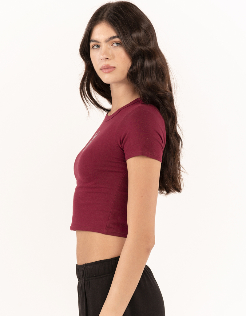 PLAYBOY Rhinestone Womens Crop Tee image number 1