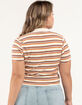 RSQ Womens Stripe Button Front Top image number 7