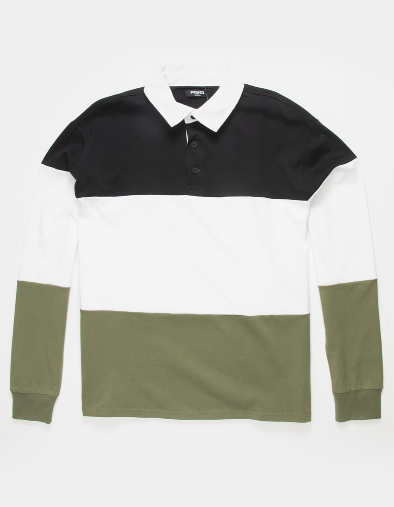 RSQ Mens Tri-Block Rugby Shirt image number 1
