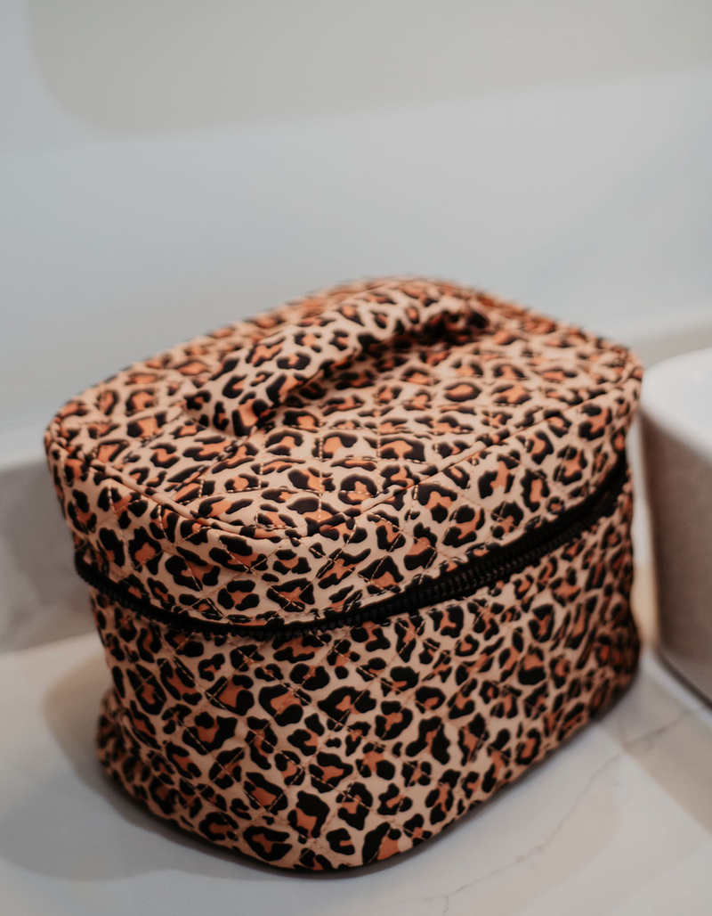 KATYDID Brown Leopard Make Up Bag image number 6