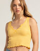 HEART & HIPS Split Neck Womens Thermal Tank Top image number 1