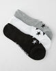 CONVERSE 3 Pack Solid Womens No Show Socks