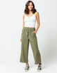SKY AND SPARROW Linen Crop Womens Wide Leg Pants image number 4