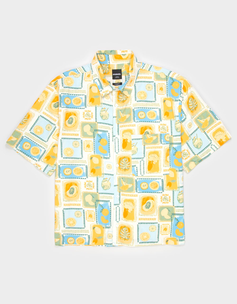 RSQ Mens Summer Print Button Up Shirt image number 0
