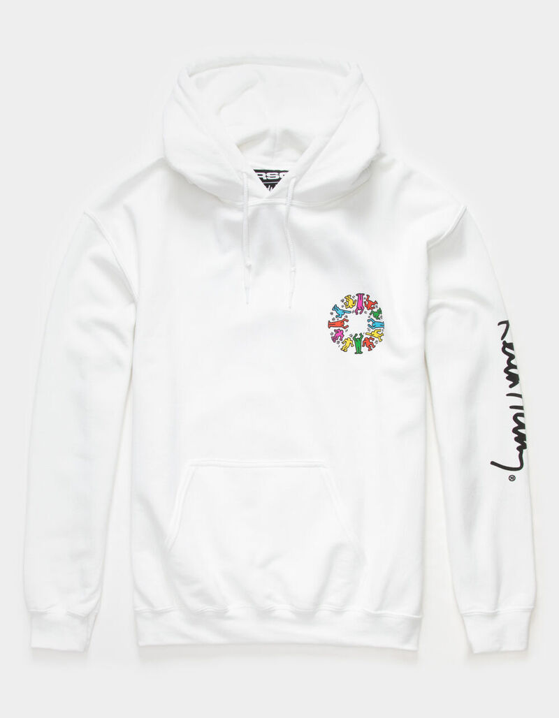 RSQ x Keith Haring Mens Hoodie - WHITE - 408459150