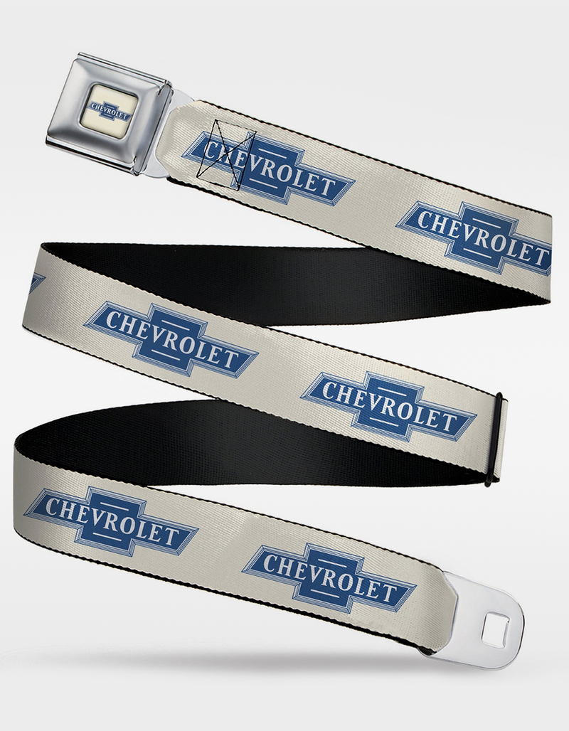 BUCKLE-DOWN Chevrolet 1940 Bowtie Text Logo Seatbelt Belt image number 0