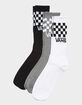VANS Checkerboard 3-Pack Womens Crew Socks image number 1