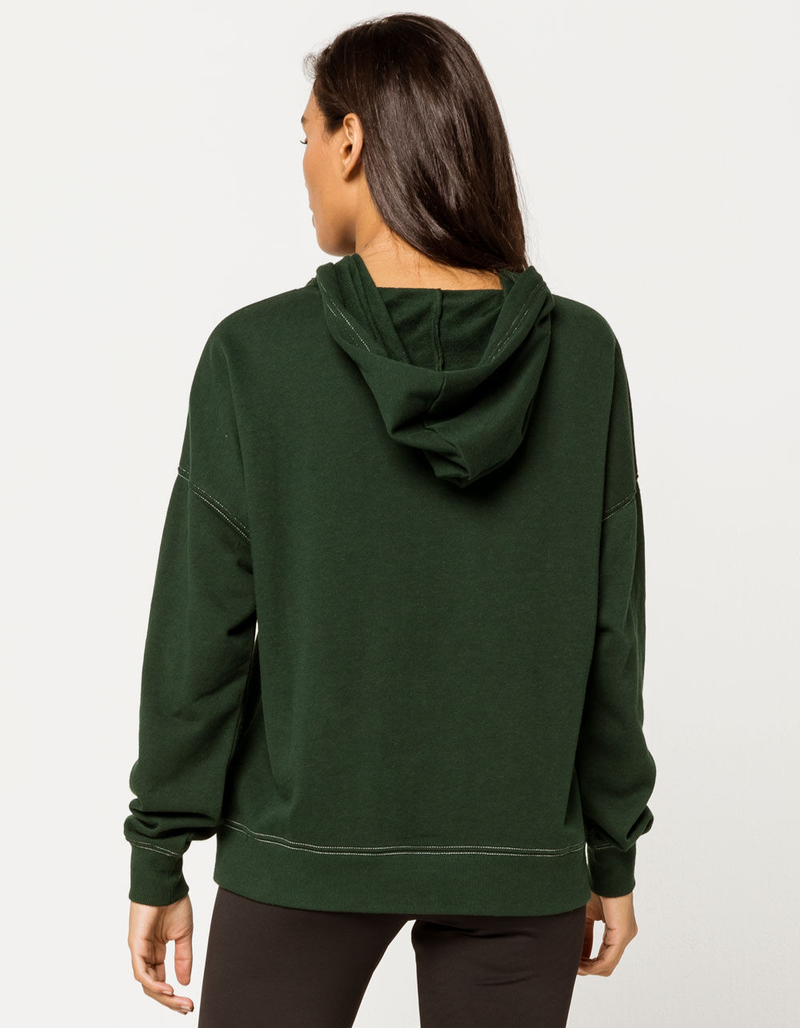 SKY AND SPARROW Contrast Stitch Pine Womens Hoodie image number 2